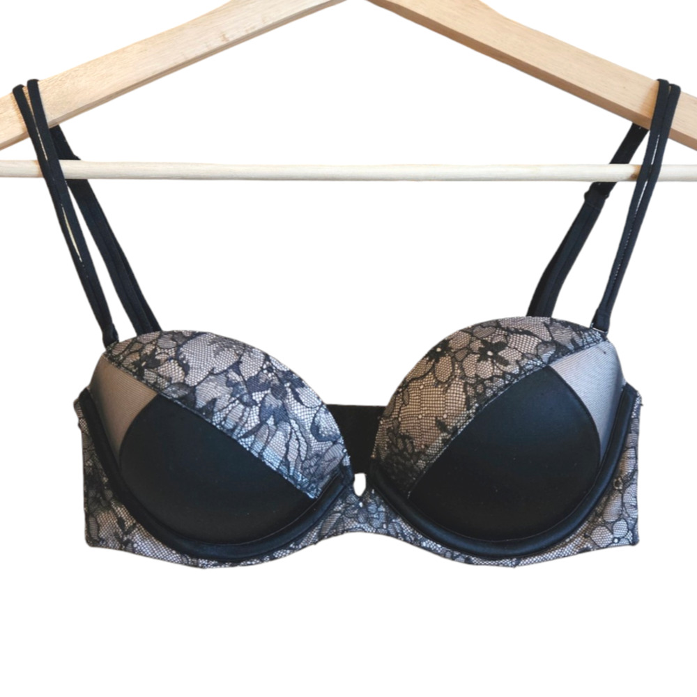Victoria's Secret Very Sexy Multi-Way Optional Strap Bra Black Women's 32C